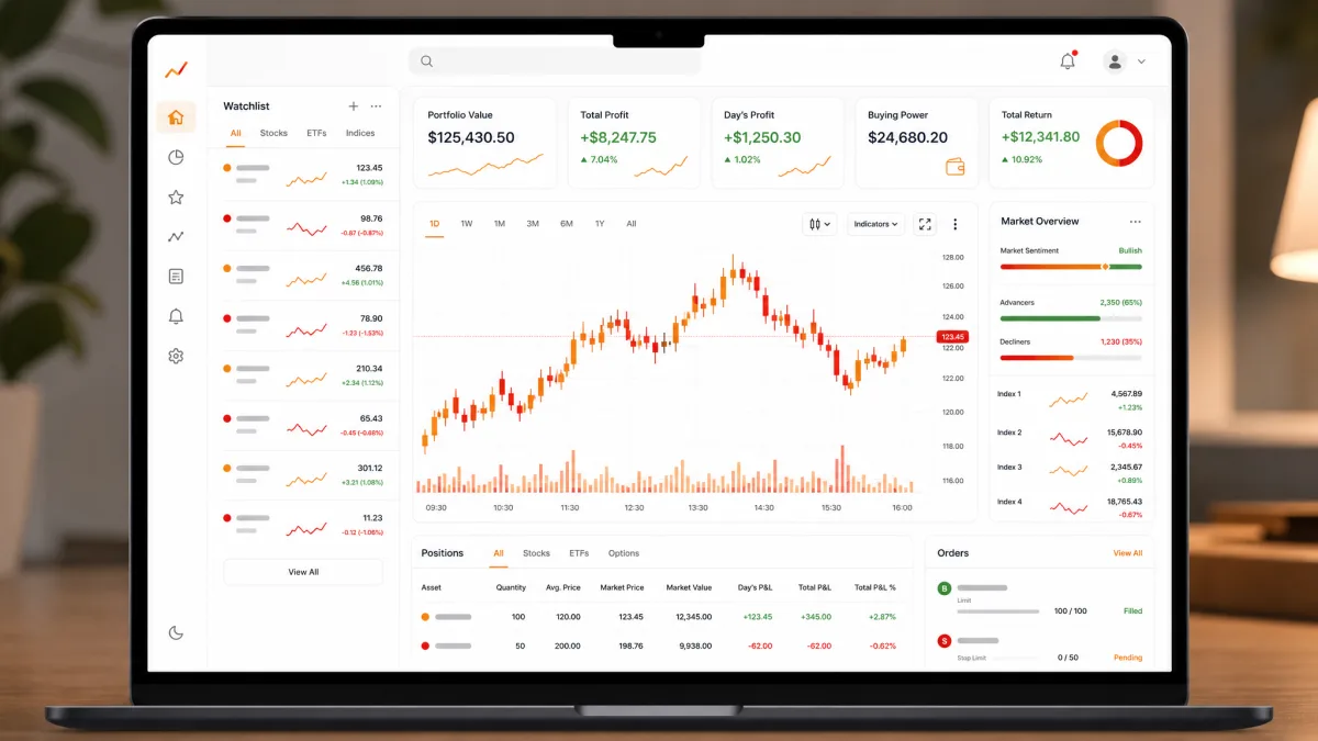 Zeltix — trading platform dashboard